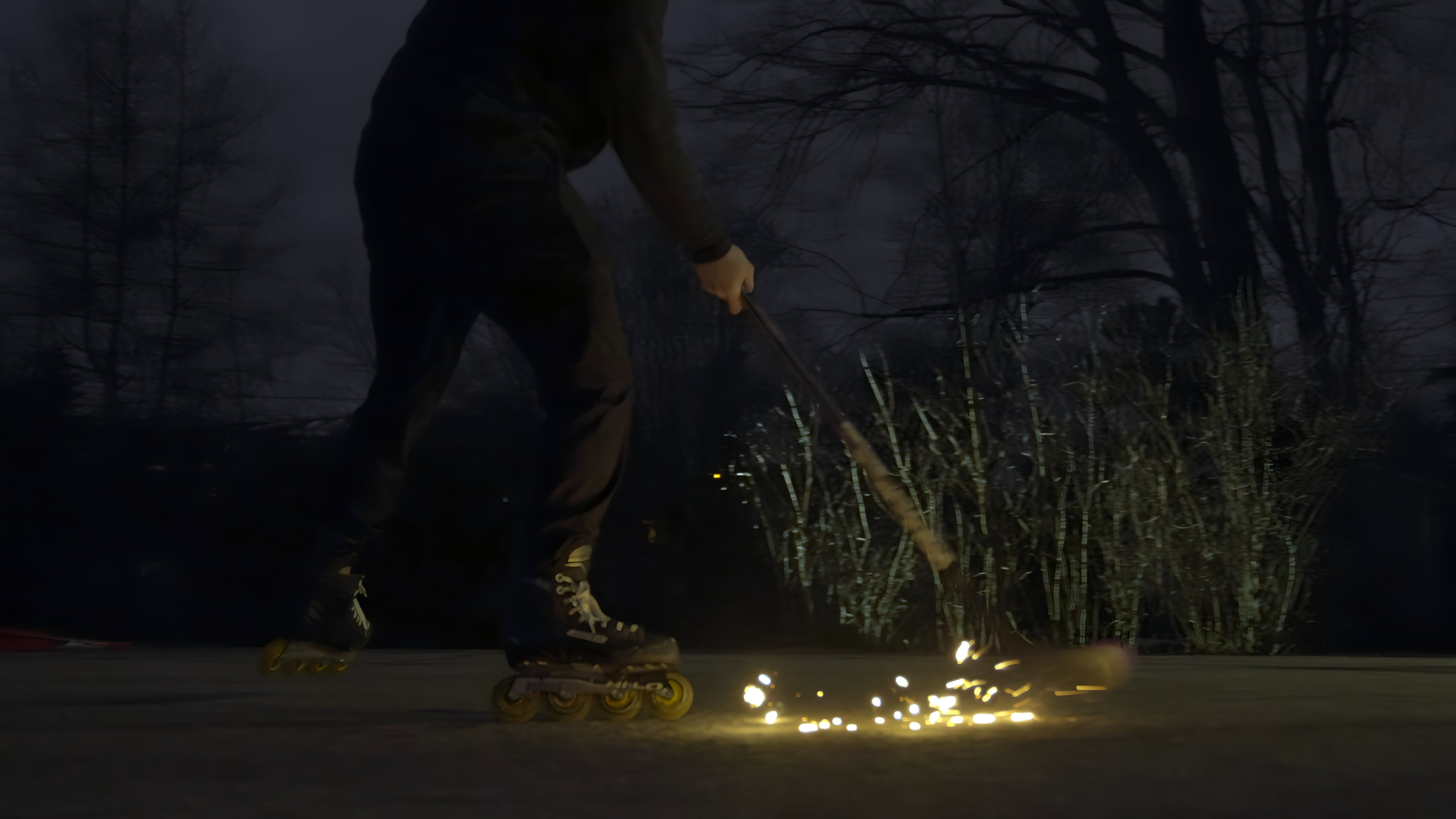 Rocket Hockey Spark Stick and outdoor street-hockey play